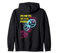 Open Your Eyes This Is The Revolution Resistance Statement Zip Hoodie