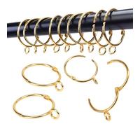 Openable Curtain Rings with Eyelet,24PCS Curtain Rings,Drapes Rings 50mm Interior Diameter Gold TXZWJZ
