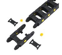 Openable Detachable Nylon Drag Chain, Black Machine Tool Cable Protection Chains to Prevent Wear, Tangling and Downtime, Customizable Length(2.6x3in/65x75mm)