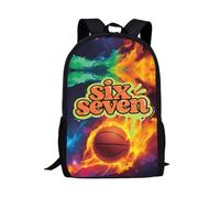 OPENARTUP 6 7 School Bag 67 Backpacks Six Seven Book Bag Funny Backpack Bookbag Basketball Packs Packs Large Capacity 17in Double Shoulder Bag Adjustable Strap for Kids Gifts