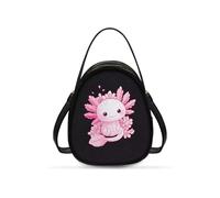 OPENARTUP Axolotl Ladies Shoulder Bags Crossbody,Soft Leather Compact and Portable Small Square Anti Theft Beautiful and Fashion Pink Purse for All Seasons,Workout,Shopping,Travel