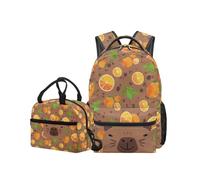 OPENARTUP Capybara Backpack for Girls Backpack and Lunch Box Set Grade Watermelon Backpacks Ages 10-12 Cooler Lunch Pouch Back to School Bag Kid Backpacks Big Capacity