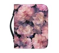 OPENARTUP Colorful Floral Bible Covers with Bookmark Handle, Extra Large Bible Cover Case for Women, Bible Bag for Study Supplies, Be Strong and Let Your Heart Take Courage