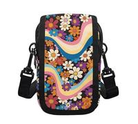OPENARTUP Flowers Crossbody Bags Women Cellphone Adjustable Strap Purse Wallet Shoulder Colorful Bag for Women and Girls Gifts Beautiful,Lightweight,Fashion,Suitable for All Seasons,Shopping,Travel