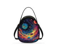 OPENARTUP Galaxy Crossbody Bag Women,With Shoulder Strap Double Layer Colorful Beautiful and Cute Small Soft Leather Bags for Daliy Life,Workout,Travel,Work,All Seasons,Shopping,Cycing