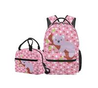 OPENARTUP Koala Backpack for Girls with Lunch Box Insulated Elementary School Backpacks for Girls 6th Grade School Bag Little Kid Backpack 17 Inch Laptop Snack Bag for Camping