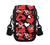 OPENARTUP Loving Cell Phone Crossbody Bag for Girl with Anti Theft Design Adjustable Strap Red Purse Lightweight, Durable and Breathable for All Seasons,Dating,Traveling,Workout