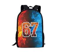 OPENARTUP School Bag for Boys 67 Backpack Six Seven Funny 6 7 Casual Daypack Backpacks Bookbag Basketball Packs Large Capacity 17in Double Shoulder Bag Back to School for Kids
