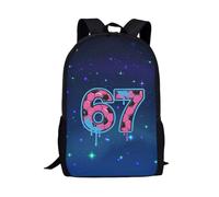 OPENARTUP Six Seven School Bag for Boys 67 Backpack Funny 6 7 Fashion Backpacks Bookbag Football Packs Cool Backpacks Large Backpack 17in Double Shoulder Bag for Kids