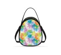 OPENARTUP Tie-tye Over Shoulder Bag for Women,Anti Theft With Shoulder Strap Double Layer Music Note Colorful Fashion and Cute Leather Small Zipper Bags for Travel,Workout,All Seasons,Walking,Cycing