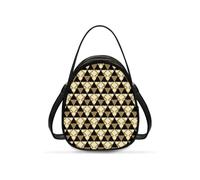 OPENARTUP Triangle Womens Shoulder Bag,Adjustable Strap Purse Wallet Shoulder Bag for Women and Girls Gifts Cute Fashion Golden Leather Wallet for Travel,Workout,Work,All Seasons,Shopping