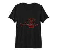 Opened Heart Surgery ECG Beating on Heart Patient Warrior Premium T-Shirt