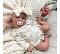 Opened Mouth Silicone Reborn Doll 50cm Anatomically Correct Lifelike Full Silicone Baby Doll Girl,A Heartwarming Xmas Gift