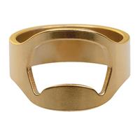 Opener for on the go, stainless steel beer opener as a finger ring for men and women, stylish bottle opener for bar, kitchen, party, compact bar tool for drink opening, practical