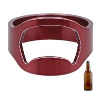 Opener for on the go, stainless steel beer opener as a finger ring for men and women, stylish bottle opener for bar, kitchen, party, compact bar tool for drink opening, practical