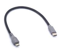 OpenII Short USB C to Micro USB C Cable, Type C Male to Micro USB B Male Extension Cord for Macbook, Dell XPS 13 15, Chormebook Pixel, Lenovo devices with USB-C Port (20 cm)