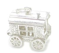 Opening Gypsy Caravan sterling silver charm .925 x1 Fortune Tellers charms