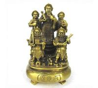 Opening pure copper five-way Fortuna ornaments God of wealth bronze statues cornucopia lucky treasures home decoration opening gifts