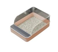 Opening Top Extra Large Kitty Potty, Low Entrance Litter Box, with Falling Sand Pedal and High Sided, Indoor Cat Toilet for Big and Small Cats(Pink)