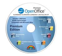 OpenOffice Premium Edition for Windows 10-8-7-Vista-XP | PC Software and 1.000 New Fonts and 20.000 ClipArts | Alternative to Office | Compatible with Word, Excel and PowerPoint
