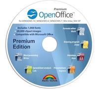 OpenOffice Premium Edition Software for Windows 11-10-8-7-Vista-XP, Compatible with Word Excel PowerPoint, 1000 Fonts, Email Support