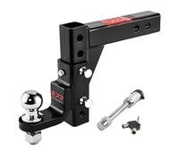 OPENROAD Adjustable Trailer Hitch Ball Mount Fits 2-Inch Receiver, 2" Tow Balls 7500lbs, 9-1/2" Drop/ 8-1/4" Rise Drop Hitch, Tow Hitch for Heavy Duty Truck with Stainless Steel Pins and Lock
