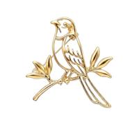 Openwork Branch Brooch Accessory with Pin Jewelry | Nature Brooch Accessory, Alloy Bird Accent with Finish and Pin-Back Closure for Bag Scarf Hat Lapel Wear
