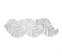 Openwork Cutout Table for runner 33x92cm Gold Leaf PVC Openwork(Silver) | PVC material, resists heat and stains, long-lasting use, gold leaf pattern, easy care