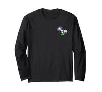 Openwork Morning Glory Japanese Modern Botanical Art that Reflects Summer Colors Long Sleeve T-Shirt