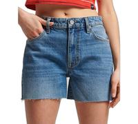 Superdry Vintage Mid Rise Cut Off Shorts Blue 30 Woman