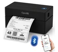 Oper IQ Bluetooth Thermal Label Printer 4x6 Shipping Label Printer Wireless & USB Barcode Printer Compatible with Royal Mail, UPS, Evri, DHL, Amazon, Shopify, Etsy, Windows, Mac, iPhone & Android