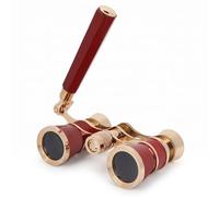 Opera Binocular, Glasses Telescope 3X25 Theater Glasses Mini Binocular Concert Portable Compact Lightweight, with Handle for Adults Kids Women Girls in Musical(red)