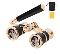 Opera Binocular Telescope,3 X 25 Opera Glasses Binocular Portable Opera Glasses Binoculars with Delivers Clear Central Focus for Women Girls Children(black)