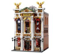 PANTASY Vintage European Grand Theater Building Set Modular Model with Crystal Chandelier, Transparent Dome Expandable Street Scenes Retro Collectible Theater Architecture for Adults & Home Décor Gift