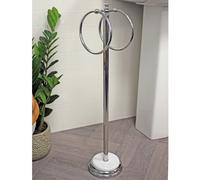 Showerdrape Opera Freestanding Double Towel Ring, White