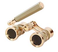 Opera Glasses Binoculars 3X25 Theater Glasses Mini Binocular Compact Lightweight with Handle for Adults Kids Women in Musical Concert (A)