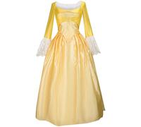 Opera Hamilton Peggy Cosplay Ball Gown Gothic Victorian Costume Drama Show Adult Yellow Dress