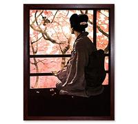 Opera Madame Butterfly Japanese Art Print Framed Poster Wall Decor 12x16 inch