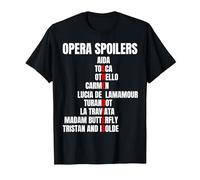 Opera Spoiler Tosca She Dies Latraviata Madame Butterflies T-Shirt, Men, Black, X-Large