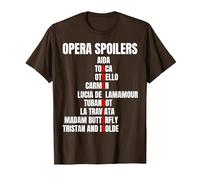 Opera Spoiler Tosca She Dies Latraviata Madame Butterflies T-Shirt, Men, Brown, 3X-Large