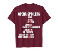 Opera Spoiler Tosca She Dies Latraviata Madame Butterflies T-Shirt, Men, Burgundy, X-Large