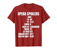 Opera Spoiler Tosca She Dies Latraviata Madame Butterflies T-Shirt, Men, Cranberry Red, X-Large