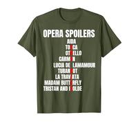 Opera Spoiler Tosca She Dies Latraviata Madame Butterflies T-Shirt, Men, Olive Green, Large