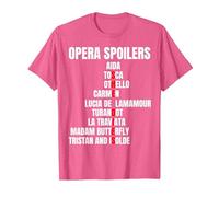 Opera Spoiler Tosca She Dies Latraviata Madame Butterflies T-Shirt, Men, Pink Heather, 3X-Large