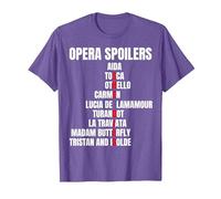 Opera Spoiler Tosca She Dies Latraviata Madame Butterflies T-Shirt, Men, Purple Heather, 3X-Large