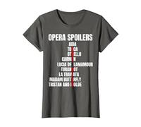 Opera Spoiler Tosca She Dies Latraviata Madame Butterflies T-Shirt, Women, Asphalt Grey, X-Small