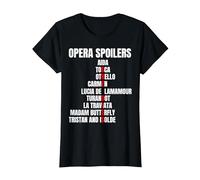 Opera Spoiler Tosca She Dies Latraviata Madame Butterflies T-Shirt, Women, Black, Medium