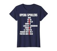 Opera Spoiler Tosca She Dies Latraviata Madame Butterflies T-Shirt, Women, Navy Blue, XX-Large