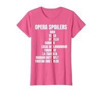 Opera Spoiler Tosca She Dies Latraviata Madame Butterflies T-Shirt, Women, Pink Heather, X-Large