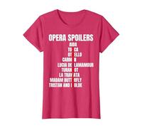 Opera Spoiler Tosca She Dies Latraviata Madame Butterflies T-Shirt, Women, Red Heather, Medium